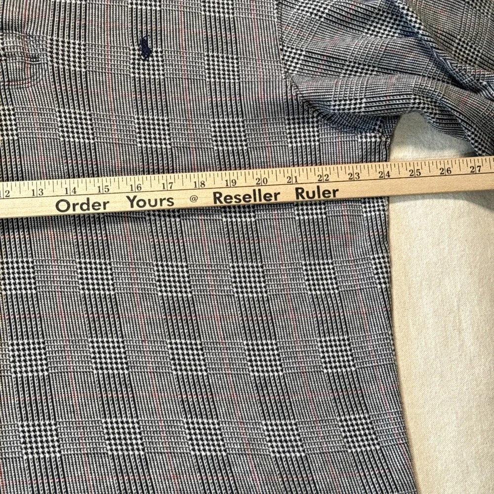 Vintage Polo Ralph Lauren long sleeve 100% cotton houndstooth polo shirt medium